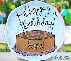 Color Me Mine Franklin Birthday Plate