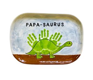 Color Me Mine Franklin Papasaurus Plate