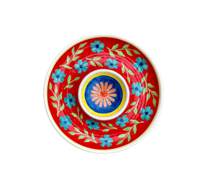 Color Me Mine Franklin Floral Chip N Dip Bowl