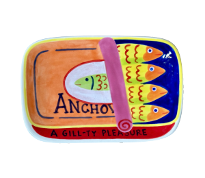 Color Me Mine Franklin Anchovies App Plate